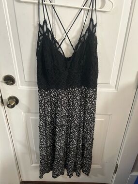 Rue21 Black Lace Bodice Strappy Dress